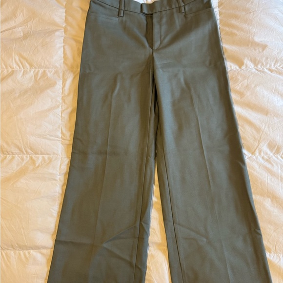 NWT! Banana Republic Desert Thyme Green Lido Wide-Leg Wool Pants - Size 6 - Picture 4 of 10